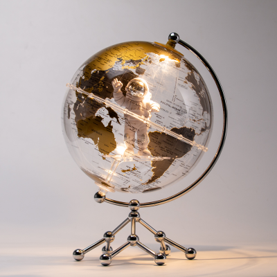 Wellfun Illuminated Globe Earth with Spaceman of Education for Children Globes