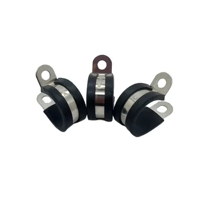Clamp Electric Wire Fixing Clip Wiring Shockproof Rubber Lined Cable Pipe