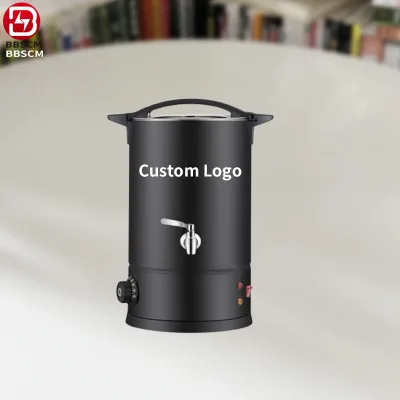 8/10/12/15/25/35/45l Stainless Steel Black Silver Wax Maker Melter Melting Pot for Household Candle