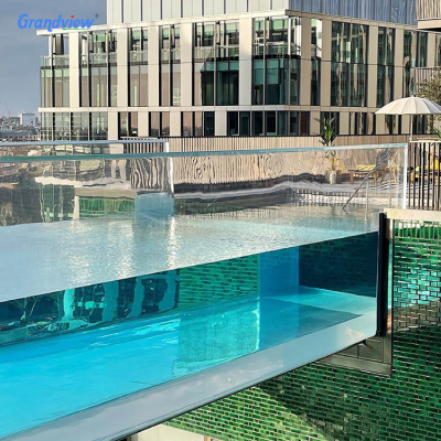 Outdoor One Time Cast Acrylic Above Ground Swimming Pool Infinity Pool