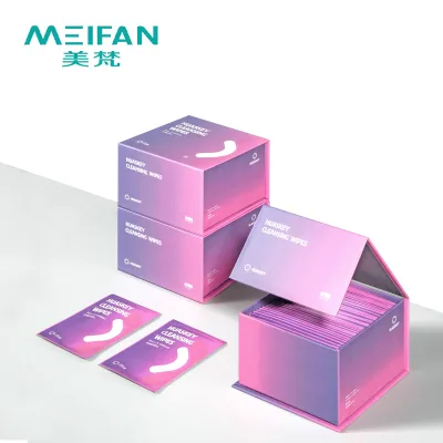 Wholesale Custom Print Makeup Remover Wipes Hypoallergenic Makeup Remover Wipes Individually Wrapped Makeup Remover