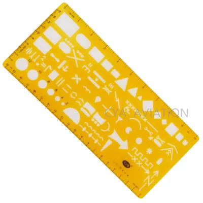 210x95mm Easy-to-use Stencil 1: 250,000 Ratio Conversion to Centimeter CYA 8356