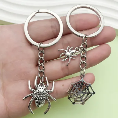 Metal Halloween Keychain Spider Keychain Metal Jewelry Pendant Bag Accessory