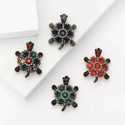 Women's Brooch New Delicate Rhinestone Turtle Brooch Pin