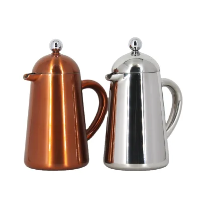 Industry China Wholesale 350/800/1000ml Double Wall Coffee Maker Hot Stainless Steel French Press