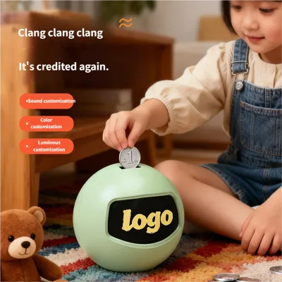 Creative Voice Intelligent Electronic Piggy Bank Cartoon Piggy Bank Push Button Trigger Switch Kids Fun Plastic