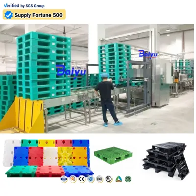 Baiyu Industrial Pallet Washing Equipment with Optional Drying and Palletizing System High Pressure Tray Bin Washer