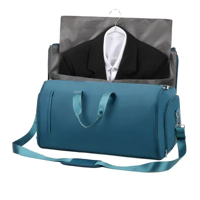 High-End Nylon Waterproof Foldable Business Travel Suitcase Polyester Lining Large Capacity Wear-Resistant Dry/Wet Separation