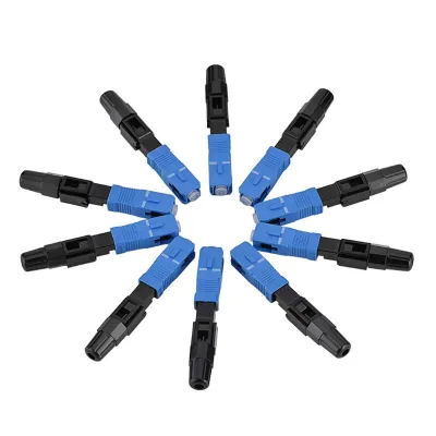 FTTH Fiber Optic Fast SC UPC Single Mode Plastic Quick Assembly Connector for FTTH Drop Cable Field Termination
