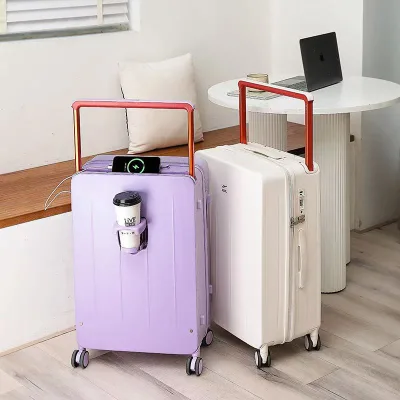 New Style Modern Luxury Durable Spinner Light Weight Travel Luggage Suitcase Set with Smart USB Port Lock for Unisex