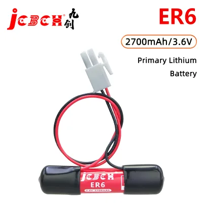 JCBCH ER6 Li-SOci2 Batteries 3.6V Suitable for HYUNDAI Modern Industrial Robot Industrial Control Servo Motor Encoder