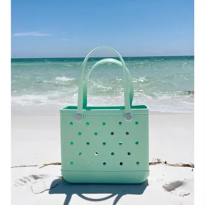 2024 New Style Wholesale Popular Waterproof Large Summer Bag square Bag Charms Beach Tote Bag