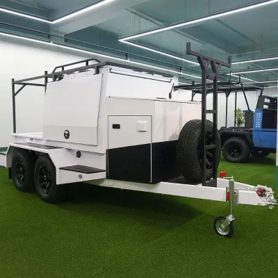 Enclosed Ultimate Heavy Duty Galvanised Off Road 8X5 7X4 Tradesman Builders Tool Carpenter Trailer Top with Drawers