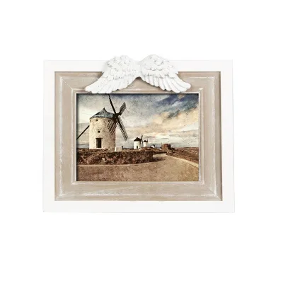 Hot Sale Handmade Creative American Europe Classic Antique Wooden Photo Frame Family Love Wing Baby Photo Wooden Picture Frame