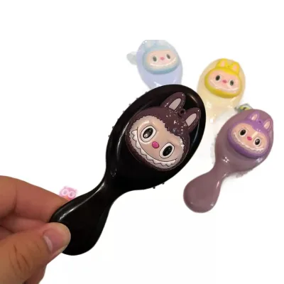 Linda Cartoon Cute Labubu Anime Mini Comb Soft Portable Labubu Massage Mini Small Comb Girl Bubble Mart Comb