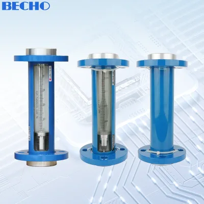Stainless Steel & Cast Iron Glass Tube Rotameter Visual Reading Glass Variable Area Flow Gauge for Industrial Air Liquid Measure