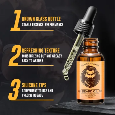20+ Years Factory Strengthens Vegan Beard Growth Oil for Men Hair 24-Hour Hydration