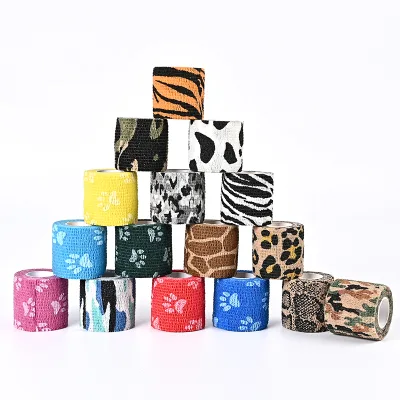 Medical Consumables Colored Adhesive Elastic Bandage Self-Adhesive Non-Woven Cohesive Breathable Sport Protection Bandage