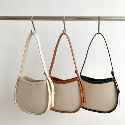 PU canvas stitching female bag Shoulder bag lady bag