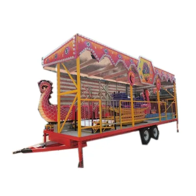 Wacky Worm Roller Coaster Kids Mini Animal Indoor/Outdoor Amusement Park Ride Trailer Made Durable Fiberglass Metal Carnival