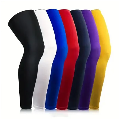 Custom Logo High Elastic Basketball Knee Brace Sleeves Outdoor Sport Anti-slip Leg Pads Sleeves