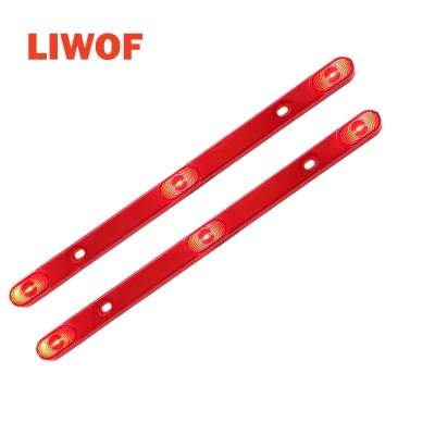 LIWOF Waterproof  Brake Light 12 V Led 16" Truck Trailer Led Light bar