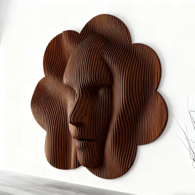 M15 Customizable 3D Wooden Bird Sculpture Art Deco Design Irregular Shape Outdoor Indoor Home Decoration