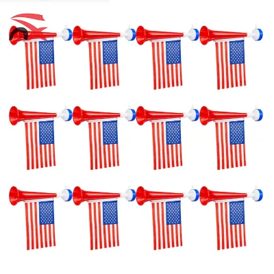 Wholesale Customized Independence Day Noisemaker Horns National Flag Print Stadium Horns for Various Occasions