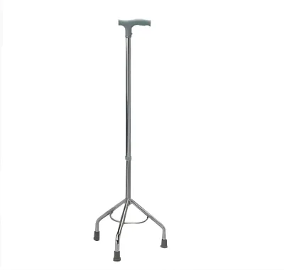 BME40021 Free Walking Cane with Wheels Walking Sticks Gold and White Cane for Disabled Elderly