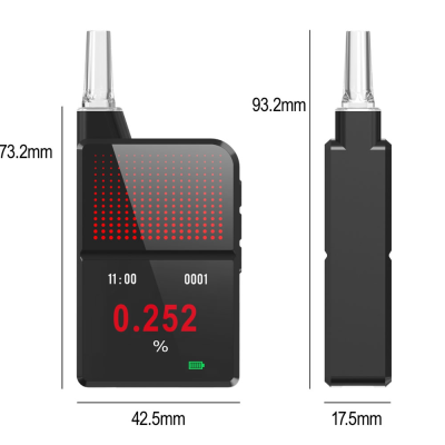 Portable Alcohol Breathalyzer LCD Quick Screening Tester Fuel Cell Alcohol Tester Breathalyzer Breathalyser
