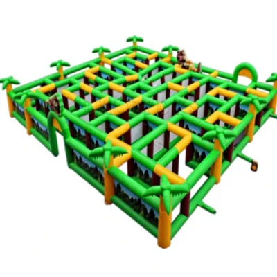 Factory Direct Latest Inflatable Jungle Maze Dinosaur Maze