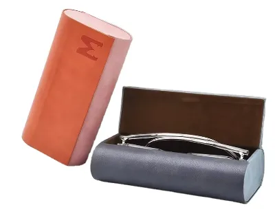 Spliced Color Glasses case Customized logo Glasses case Spliced Color Folding case for Two Eyeglasses