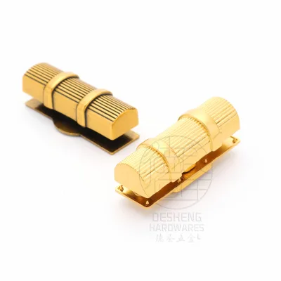 High-grade Women's Bag Hardware Lock Accessories Cylindrical Stripe Magnetic Button Lock DIY Wallet Gift Wooden Box