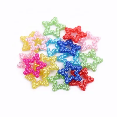 Wholesale 500grams/bag Colorful Plastic ABS 11mm Round Star Heart... Beads for DIY Decoration