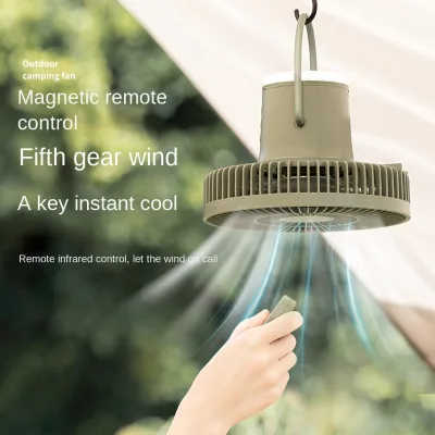 Cross-Border New Outdoor Camping Fan USB 5V Tent Hanging Light Foldable Feature Small Electric Fan Outdoor Camping Tripod Hotels