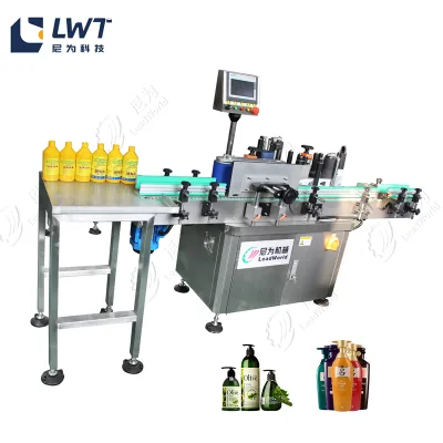 LWT NEW Toner Bottles Automatic Round Labeling Machine with PVC Label Bottle Labeling Machine