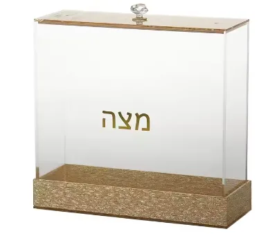 9'' China Factory Custom Clear Acrylic Tzedakah Box Lucite Tzedakah Box Judaica Tzedakah Box
