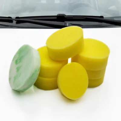Round Binding Auto Beauty Polishing Wipe Car Sponge Waxing Sponge