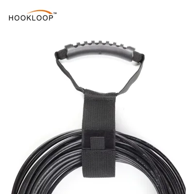 Hot Selling Heavy Duty Plastic Carrying Storages Nylon Hook and Loop Strap With Handle Hook and Loop Fastener Hanging Strap