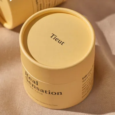 Custom Paper Canisters Aromatherapy Cosmetic Packaging Boxes Paper Tubes Silver Cardstock Scarf Gift Boxes Custom Tea Packaging