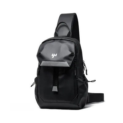 Fashion Design Causal Crossbody Bag for Men Cycling Outdoor PVC Leather Men's Chest Bag Travel Waterproof Sling Shoulder Bags