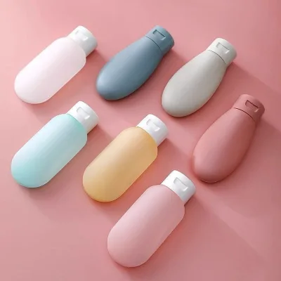 60ml PE Flip Top Squeeze Tube Travel Refill Bottle for Cosmetic Facial Cleanser Shampoo Lotion Shower Gel