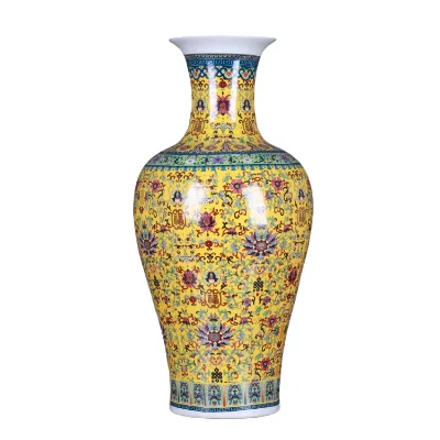 Jingdezhen Ceramic Factory customizes various ceramic handicrafts wholesale floor to ceiling vase ornaments