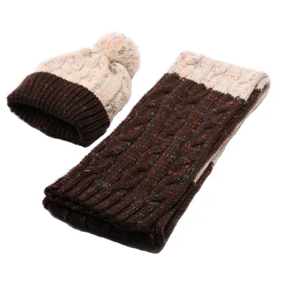 Women's Fashion Winter Alice Hat & Scarf Set 2pcs Knit Accessories