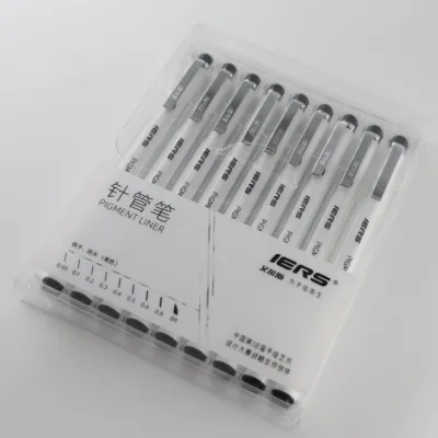 Custom Logo 9 Artists Pigment Pens Set Private Label Fineliner Pen for Art Markers