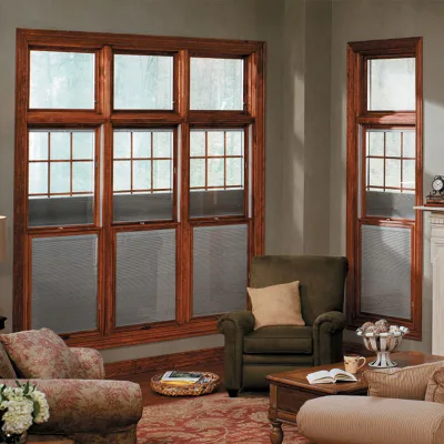 White Single Hung Windows with Thermal-Break & Insect Screen Top Hung Awning Sliding Open Style Stainless Steel Magnetic Screen