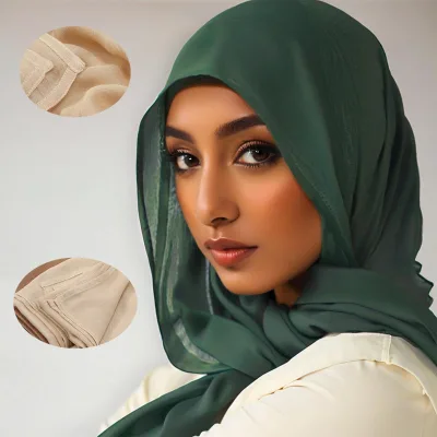 Autumn Winter Women's Solid Color Modal Wide-Brimmed Breathable Rayon Shawl New Hot-Selling Product for Malay Indonesian Muslims