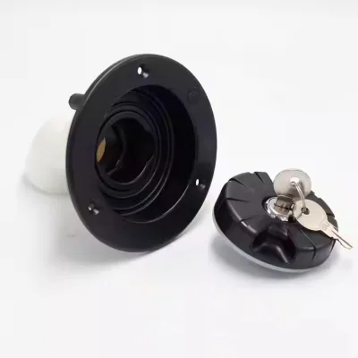High Quality Caravan Accessories Black Outer Hatch with Lock RV Caravan Camper Motor Home Round Water Inlet