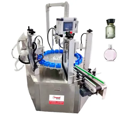 Monoblock Perfume Bottle Filling Sealing Machine Rotary Small Vial Parfum Filler Capper Machine