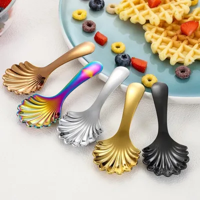 Stainless Steel Teaspoon Small Spoons for Dessert Compact Scoop Cake Stirring Coffee 304 Teaspoons Household